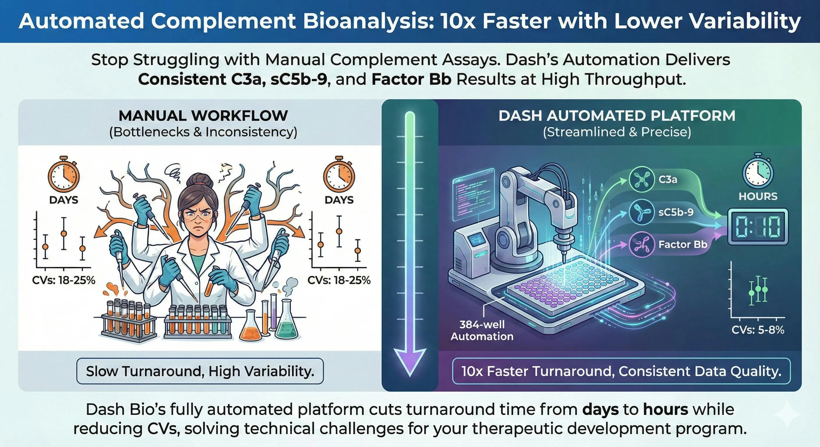 Complement assay plates on Dash Bio's automated platform