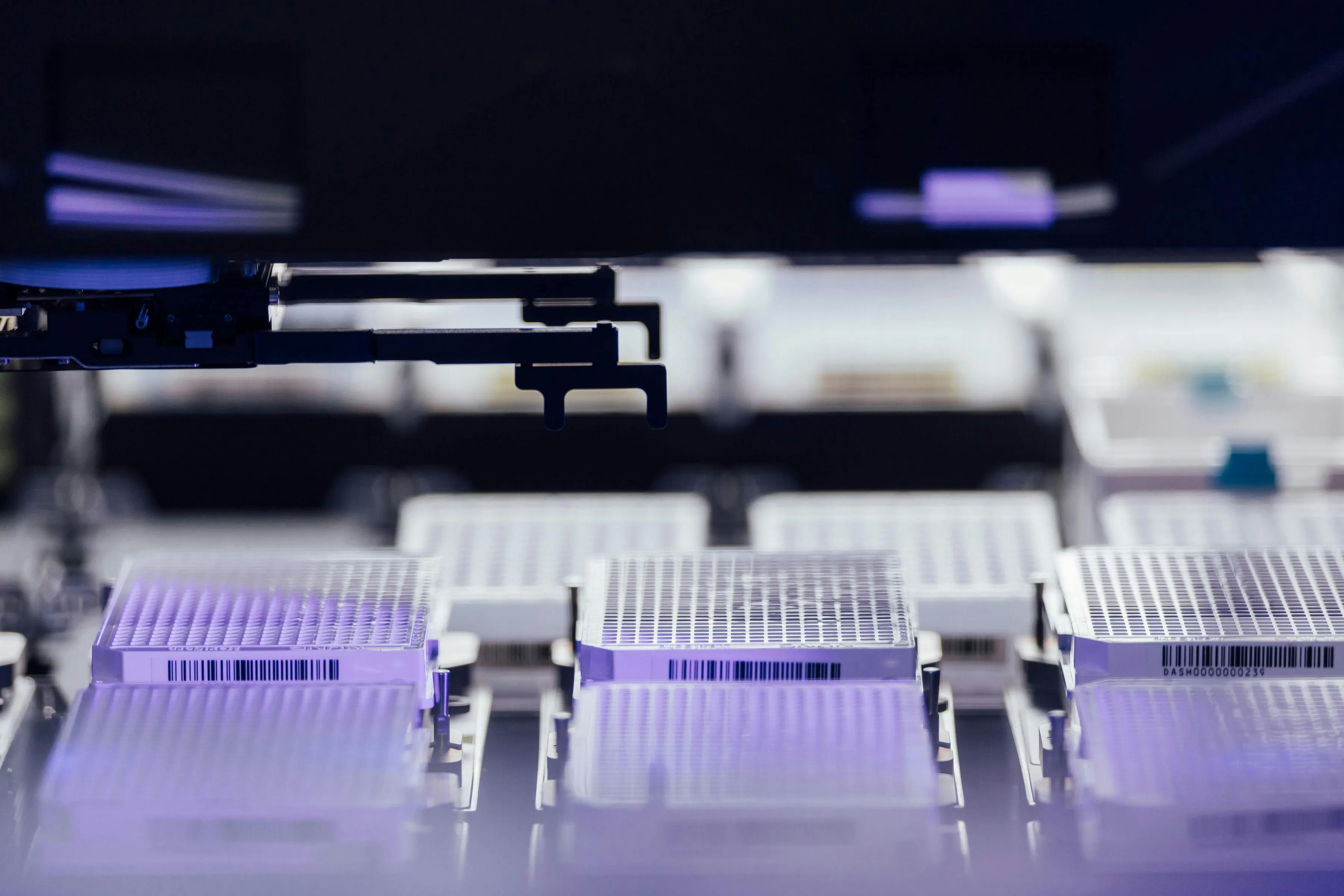 Automated liquid handling equipment running a validated assay on Dash Bio's platform